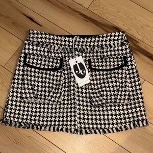 Black and White Mini Skirt